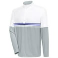 thumbnail image 2 of Antigua Men's Bender 1/4-Zip Golf Performance Pullover, Medium White/Sky, 2 of 2