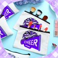thumbnail image 3 of Bolsa de maquillaje Cosblank Cheer Teams de lona púrpura (20 unidades), 3 of 6