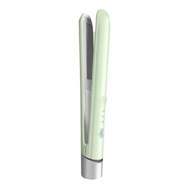 Riforla Small Curling I R On Mini D Ual Purpose Curling I R On Fast Heating Mini Hair Straightener And Cordless Mini Flat I R On Portable USB Mini Curling I R On Straight & Curler Green