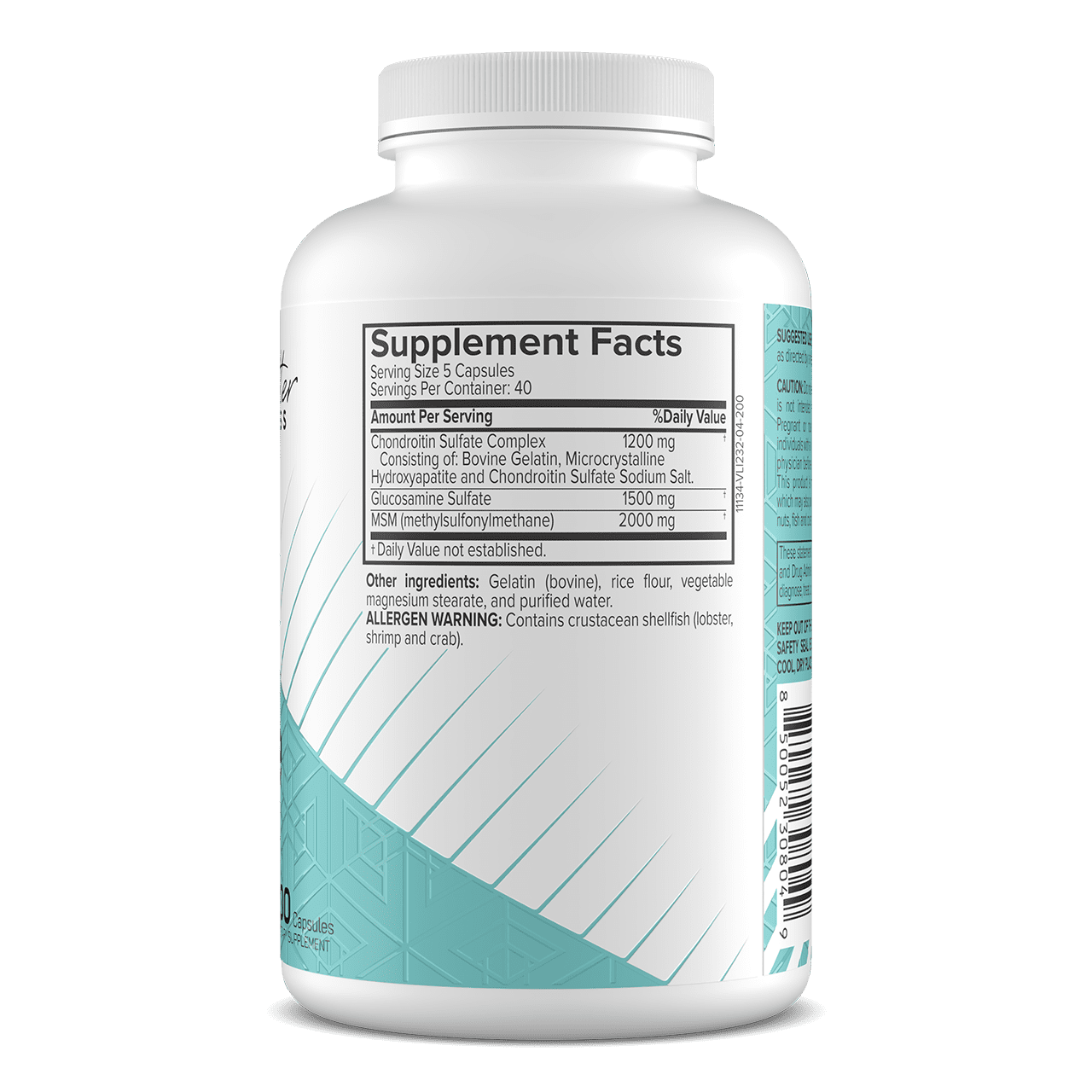 You Matter Wellness 4700 mg Joint Care with Chondroitin, Glucosamine & MSM 200 Capsules