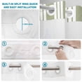 thumbnail image 5 of No Hook Shower Curtain, Striped Sage Green Shower Curtains for Bathroom with See Through Top Window, Farmhouse Line Stripes Classic Waterproof & Washable Bath Curtain 66"x72", 5 of 9