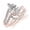 rose-gold, variant on 2.25 Carat LAB GROWN DIAMOND Curving Pave & Prong-set Round Marquise Cut Diamond Engagement Ring & Wedding Band Set (E-F, VS2-SI1, 1.5 Ct Center) 14K White Gold Size: 6.5