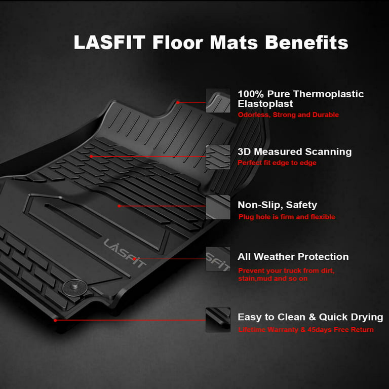 LASFIT Car Floor Mats for Volkswagen ID.4 2021-2022 All Weather