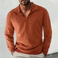thumbnail image 2 of Long Sleeve Po|o Shirts for Men Moisture Wicking Lightweight Go|f Shirts Casual Collared Shirt Business Dress Fall Clothes (Red-c, M), 2 of 8