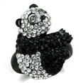 thumbnail image 4 of TK1735 - Two-Tone IP Black Stainless Steel Ring with Top Grade Crystal  in Black Diamond Size 7, 4 of 4