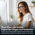 thumbnail image 5 of BLUE CUT Blue Light Glasses for Screen Time Blue Light Blocking Computer Glasses Adult Black Blue, 5 of 8