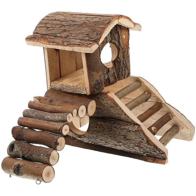 KAKOWELY Jouets Cachette pour hamster Maison en Bois pour Cage Accessoire Cachette pour hamster Fournitures pour hamster Maison en Bois Cachette pour Rats Maisons Cachette pour hamster