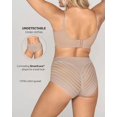 thumbnail image 5 of Leonisa | Invisible High Waisted Tummy Control Stripe Lace Underwear | Shapewear Panties for Women | 12903, 5 of 5