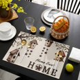 thumbnail image 3 of Sweet Home Placemats Set of 8, Western Stars Bird Houses Farmhouse Retro Placemats for Dining Table, Place Mats for Kitchen Tabletop, Waterproof Wipeable Dining Table Mats Set, 3 of 9