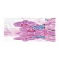 thumbnail image 1 of Butterflies Gym Towel, Orchid Reflection on Water Bloom Botany Plant Branch Anima Print, One-Sided Quick Dry Microfiber for Beach Fitness & Swimming, 60" x 30", Pink Blue White, by Ambesonne, 1 of 2