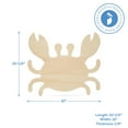 thumbnail image 3 of Unfinished Wooden Crab Cutout, 12 inch, 10 Pcs Wooden Shapes for Crafts and Summer, Beach & Summer Decor, Crafting, by Woodpeckers, 3 of 6