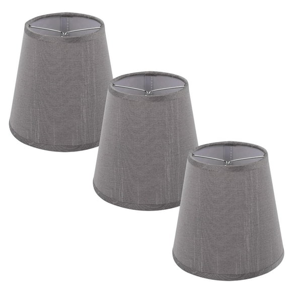 UPOUART 3pcs Transitional Lampshade Dark Grey Cloth Dust Protection for Bedroom Table Lamp