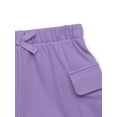 thumbnail image 3 of 365 Kids by Garanimals Girls French Terry Cargo Shorts, Sizes 4-10, 3 of 3