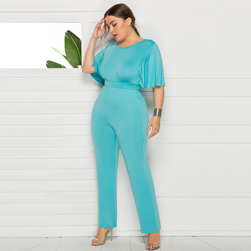 plus size teal jumpsuit