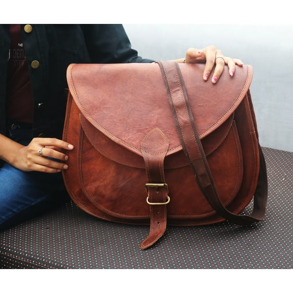 Handmade Leather Gypsy Bag - Vintage Crossbody Purse For Woman's.