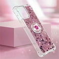 thumbnail image 3 of Quicksand Case for Motorola Moto G Stylus 5G (2023) for Women Girls, Glitter Sparkle Flowing Clear Soft TPU Liquid Cover with Bling Diamond Kickstand for Moto G Stylus 5G (2023) -Rose Gold, 3 of 14
