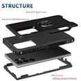 thumbnail image 4 of Petocase for Samsung Galaxy S22 Ultra Case,Heavy Duty Full Body Shockproof Kickstand with 360°Ring Holder Support Car Mount Hybrid Bumper Phone Cover,Black, 4 of 8