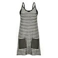 thumbnail image 5 of GILIGEGE Womens Tennis Athletic Dress Mini Romper Dress with Built In Shorts Summer Vacation Outfits Women's Summer Striped Printed Suspender Top Jumpsuit Shorts Jumpsuit Casual Suit with Pocket, 5 of 7