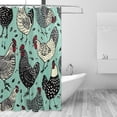 thumbnail image 2 of FREEAMG Cute Rooster Shower Curtains Waterproof Fabric Shower Curtain Bathroom Decoration with Hooks Washable Bathroom Shower Curtains 60x72 Inch, 2 of 6