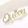thumbnail image 4 of Mightlink Fashion Queen Letter Brooch Pins for Women Luxury Crown Corsage Party Wedding Gifts Clothing Accessories, 4 of 6