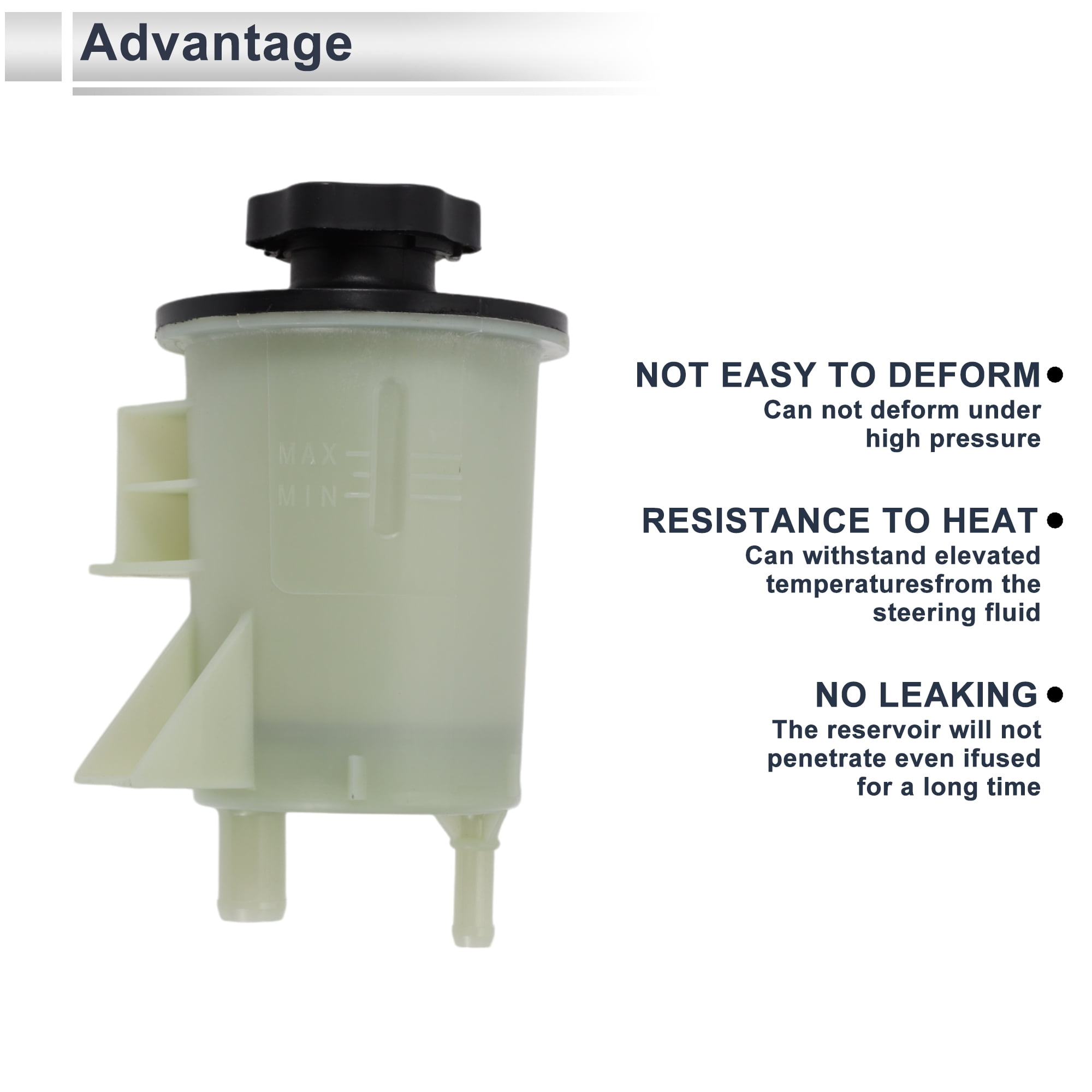 Unique Bargains Power Steering Reservoir for Ford F-150 2004-2008 Automotive Power Steering Tank 1 Pcs
