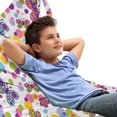 thumbnail image 1 of Butterfly Lounger Chair Bag, Vibrant Flora Patterned and Polka Dotted Background with Vintage Inspired Animals, High Capacity Storage with Handle Container, Lounger Size, Multicolor, by Ambesonne, 1 of 5
