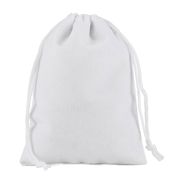 Toystoory 100 piezas de bolsas de joyería de terciopelo con cordón de almacenamiento pequeño organizador a prueba de polvo caramelo fiesta Almacenamiento y organización del hogar Blanco