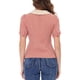 thumbnail image 3 of CAMISA DE MUJER CON CUELLO DE CONTRASTE Y MANGAS ABULLONADAS DE CUADROS INSPIRADOS CHIC TALLA XS ROJA, 3 of 5