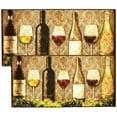 thumbnail image 2 of Kashi Home Kitchen Rug, Area Rug, Mat, Beautiful Print Non-Skid Latex Back Borgogna 3pc Set (2 18x30 D Shape & 1 20x40), 2 of 4