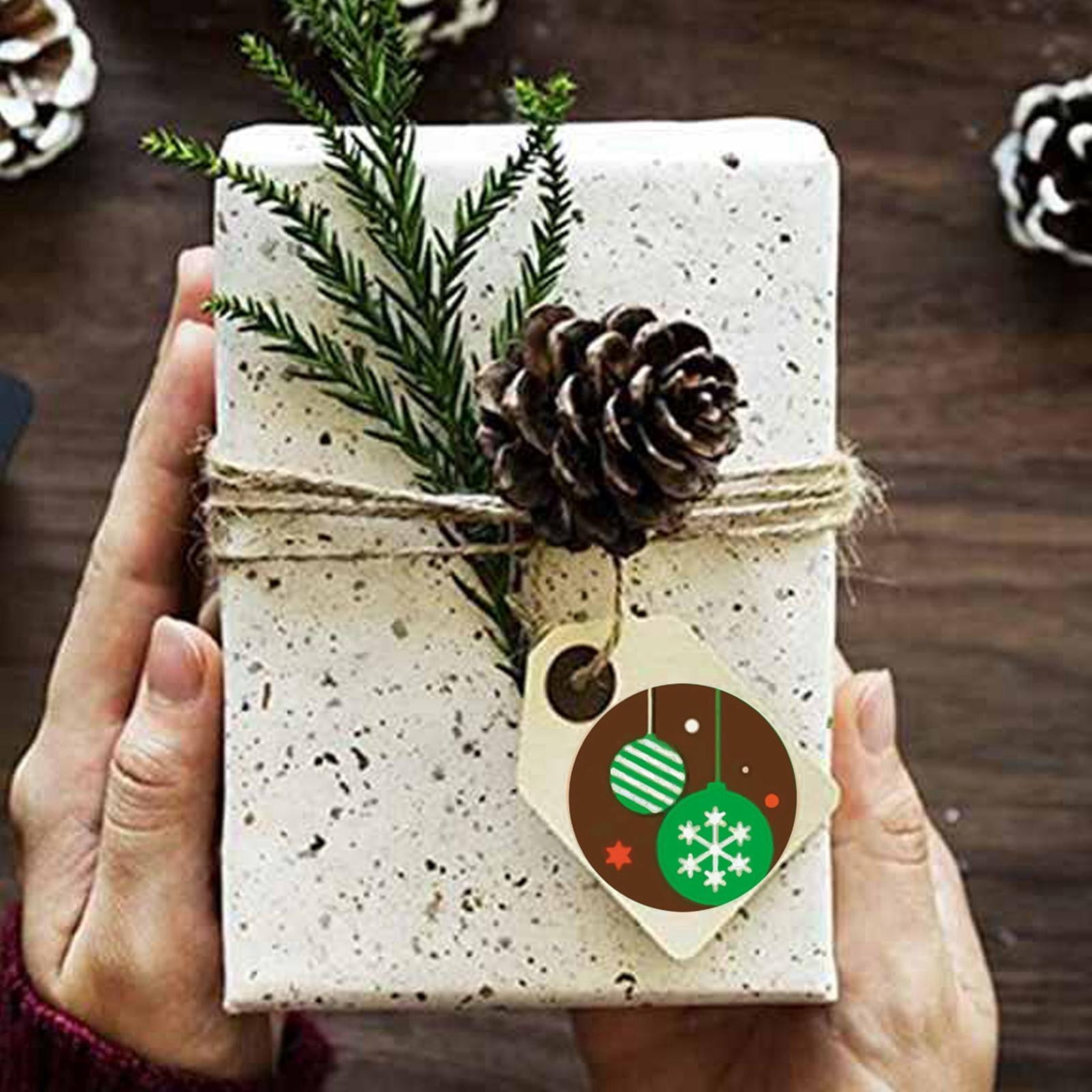 Milageto 6x 500x Cute Christmas Gift Tag Stickers, Scrapbook Labels Supplies for Festival Crafts Party Seals Cards Decorations