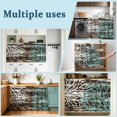 thumbnail image 6 of Coastal Corals Under Sink Curtain for Closet, Privacy Short Cabinet Curtains, Turquoise White Ocean Life Shabby Wooden Self Adhesive RV/Open Cabinet Skirt Adds Bathroom Storage 11"x13", 6 of 8