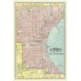 thumbnail image 2 of Rand McNally 13x18 Gold Ornate Wood Framed with Double Matting Museum Art Print Titled - Milwaukee Wisconsin - Rand McNally 1894, 2 of 4