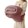 thumbnail image 6 of Ctnporpo Wide Strip Thickened Imitation Hair Border Coral Fluff Blanket Flannel Blanket Cover Blanket Wool Blanket, 6 of 7