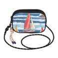 thumbnail image 2 of FORMRS Mini Crossbody Bag for Women Adjustable Rope Shoulder Casual Phone Purse, Red Sailboats, 2 of 7