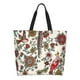 thumbnail image 1 of Balery Dark Enchanted Flowers And Birds Bolsa Tote Estilo Estético con Cremalleras, Bolsa de Hombro, Bolsa de Compras Grande y Plegable, 1 of 8