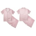 thumbnail image 2 of Generic Solid Color Pajamas for Toddler Girl Set Kids Toddler Baby Girls Spring Summer Print Short Sleeve Shorts Sleepwear Outfits Pajamas Clothes Casual sleepies pajamas set for family, 2 of 9