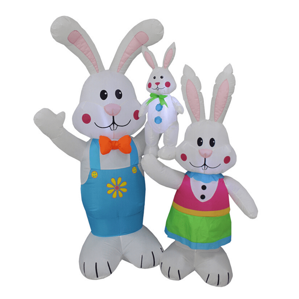 Impact Canopy Inflatable Outdoor Easter Decoration, Easter Bunny Family, 5 ...