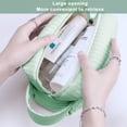 thumbnail image 4 of Bolsa de cosméticos pequeña, elegante y espaciosa bolsa de cosméticos de PU, bolsa de cosméticos impermeable verde, 4 of 5