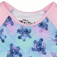 thumbnail image 4 of Disney Lilo & Stitch Girls 2-Piece Swimsuit Set, Long-Sleeved Rash Guard and Bikini Bottoms with Stitch Graphic Design, Quick-Drying Swimwear for Kids (Size 2T-6X), 4 of 18