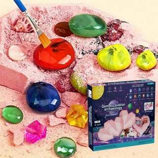  Gemstone Dig Kit (Unique Shape),Great STEM Science Kit for  Kids- Excavate Your Own 12 Real Gemstones,Educational DIY Toys,Gem Digging  Kit,Archaeology Geology Gifts for Boys & Girls Ages 6+ : Toys 