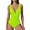 Lime Cream, variant on Womens Sexy V Neck One Piece Bathing Suit Cross Back Swimsuit High Waist Monokini