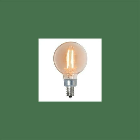 Bulbrite 776752 LED G16.5 Antique Glass Finish Dimmable Light Bulbs - Amber - Pack of 3