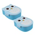 thumbnail image 1 of Oleegame 2PC Bathtub Drain Stopper Portable Lunch Container Box Storage Box Food Blue Owl Box Lunch Bag Blue, 1 of 4