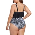 thumbnail image 3 of TOPIO Women Swimsuit Plus Size Swimsuit High Waisted Two Piece Flounce Bikini Swimwear, 3 of 6