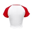 thumbnail image 5 of Bibifish Womens Tee Tops Y2K Chic Slim Fit Short Sleeve Set-In Sleeve T Shirts Crewneck Party Stylish Chic Casual Cute Trendy Tee Tops, 5 of 5
