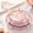Clear Rose Gold, variant on 350PCS Rose Gold Plastic Plates Disposable Dinnerware Set with Cups, Napkins & Cutlery - Ideal for Parties and Mother's Day