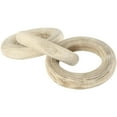 thumbnail image 5 of 20" x 5" Cream Wood 3 Link Chain Sculpture with Natural Wood Grain, by DecMode, 5 of 8