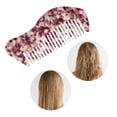 thumbnail image 5 of Unique Bargains 1 Pc Portable Special Shape Hair Comb Purple White Acetate Sheet, 5 of 5