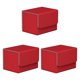 thumbnail image 4 of Vogacara Caja de almacenamiento de tarjetas comerciales Organizador portátil de gran capacidad Estuches para juegos Protectores Contenedor universal Rojo 3piezas Vogacara CBP255155, 4 of 6