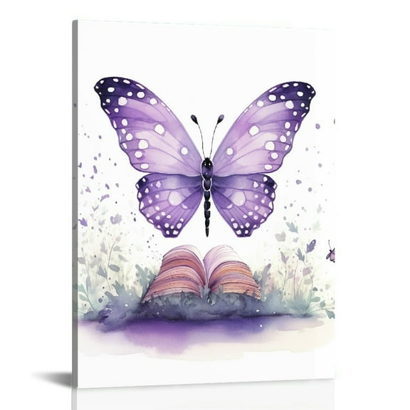 Nawypu Female Bedroom Canvas Wall Art Decor Butterfly Picture Print on Canvas Wall Decor Write Your Own Story Poster for Teen Girls Room Living Room Modern Woman Room Wall Decorations be Your Own